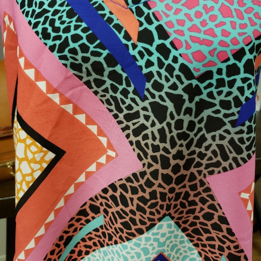 Aqua Reptile Print Top - Picture 4 of 4